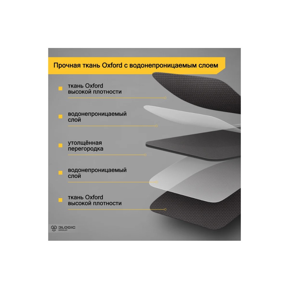 Сумка для инструментов Deli YS EDL430116, 360х180х250 мм, ткань Oxford, черный, желтый - 9