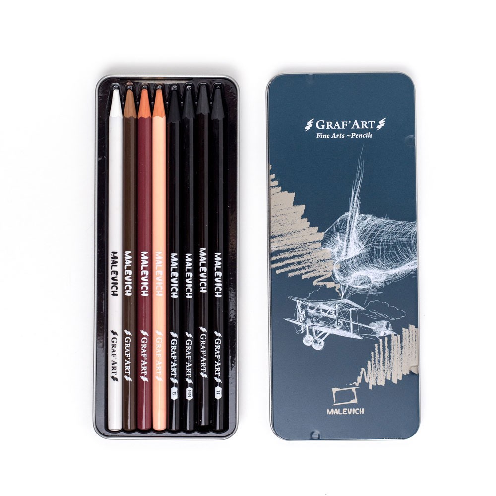 Набор графических материалов "Малевичъ", 8 шт.