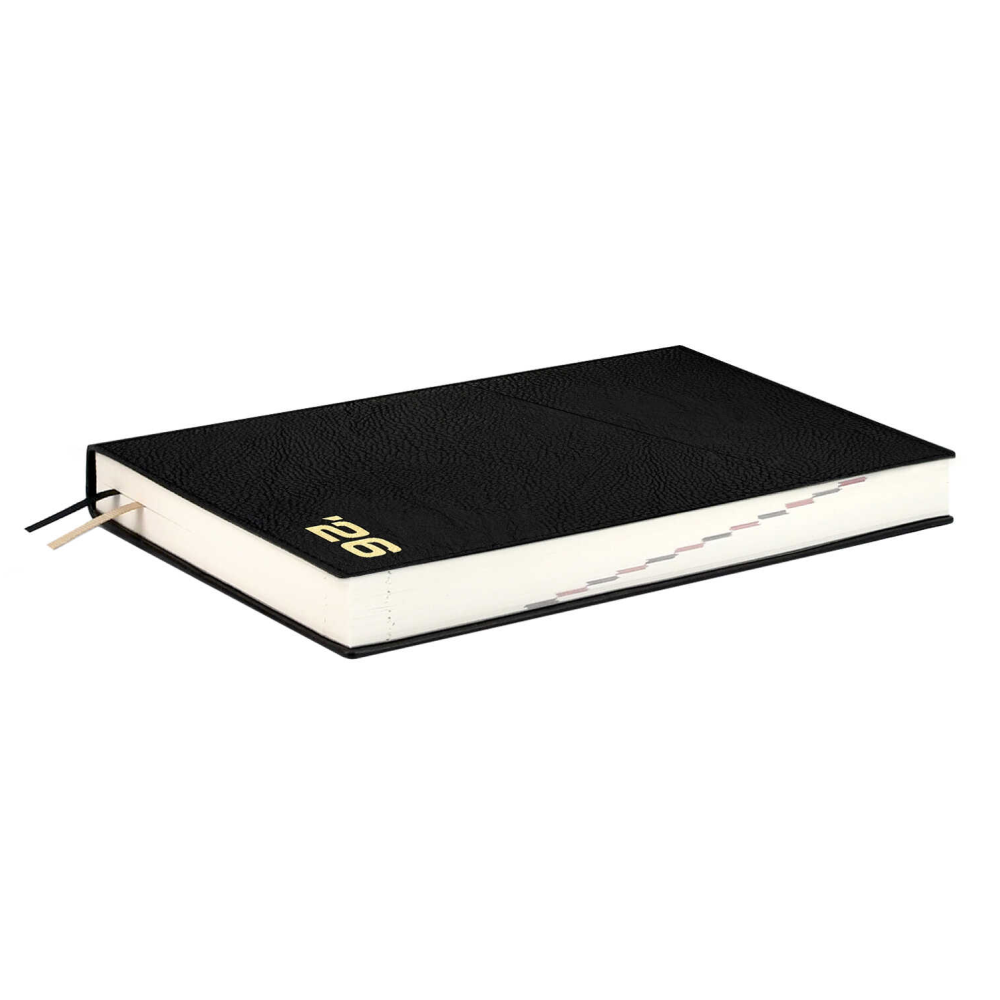 Ежедневник датированный "Шеврет черный", А5, 352 страницы, черный, 2026