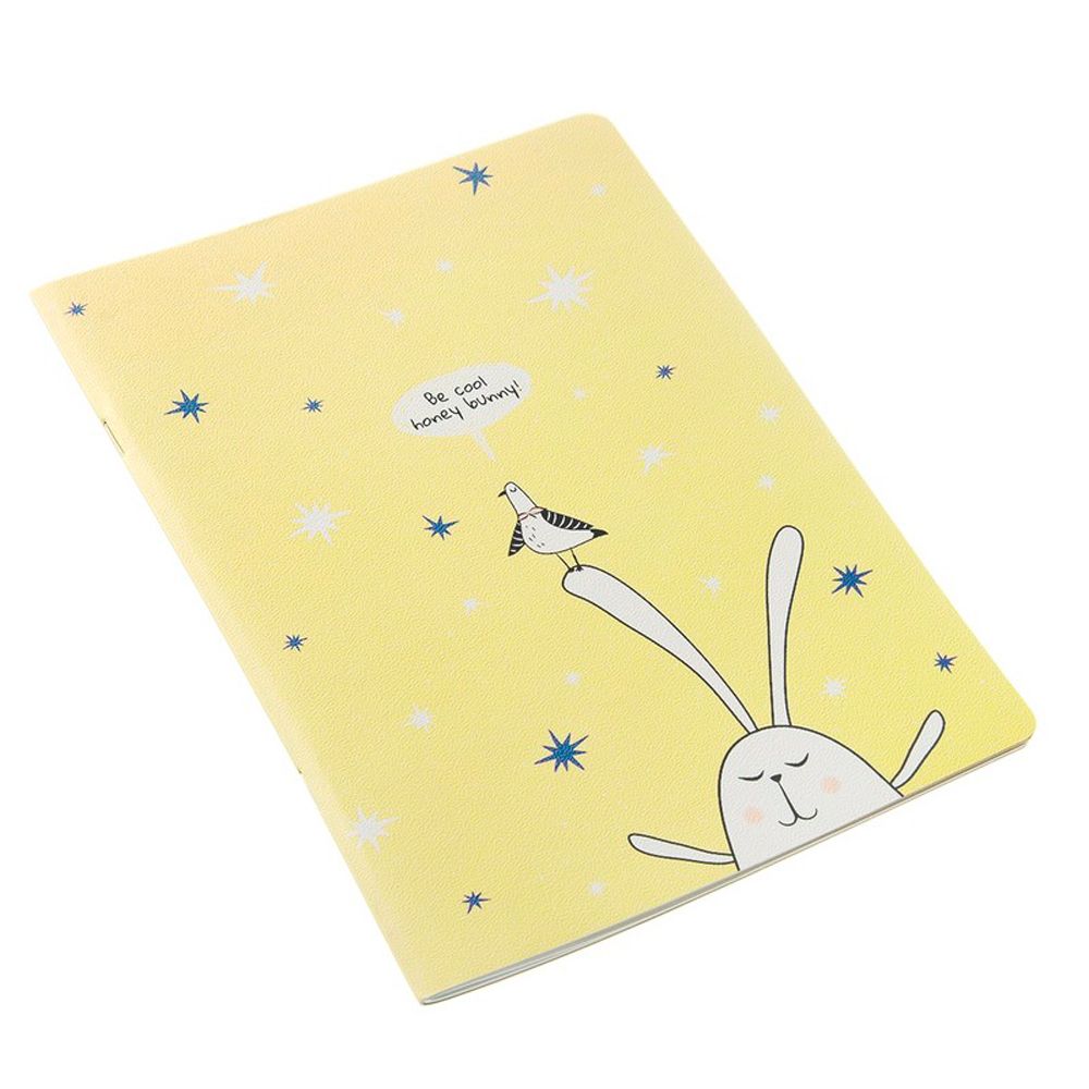 Тетрадь "Bunny желтый", А4, 40 листов, клетка, желтый