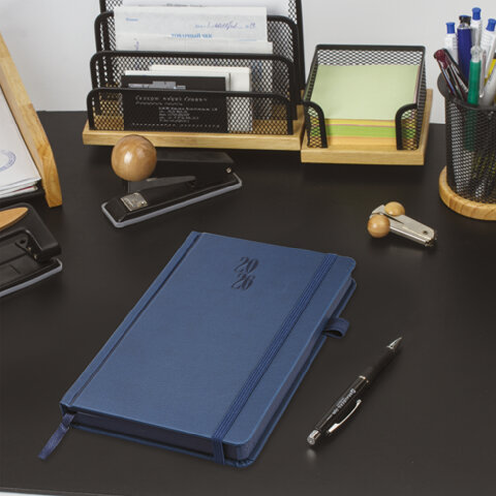 Ежедневник датированный "Plain" на 2026 год, А5, 336 страницы, синий - 5