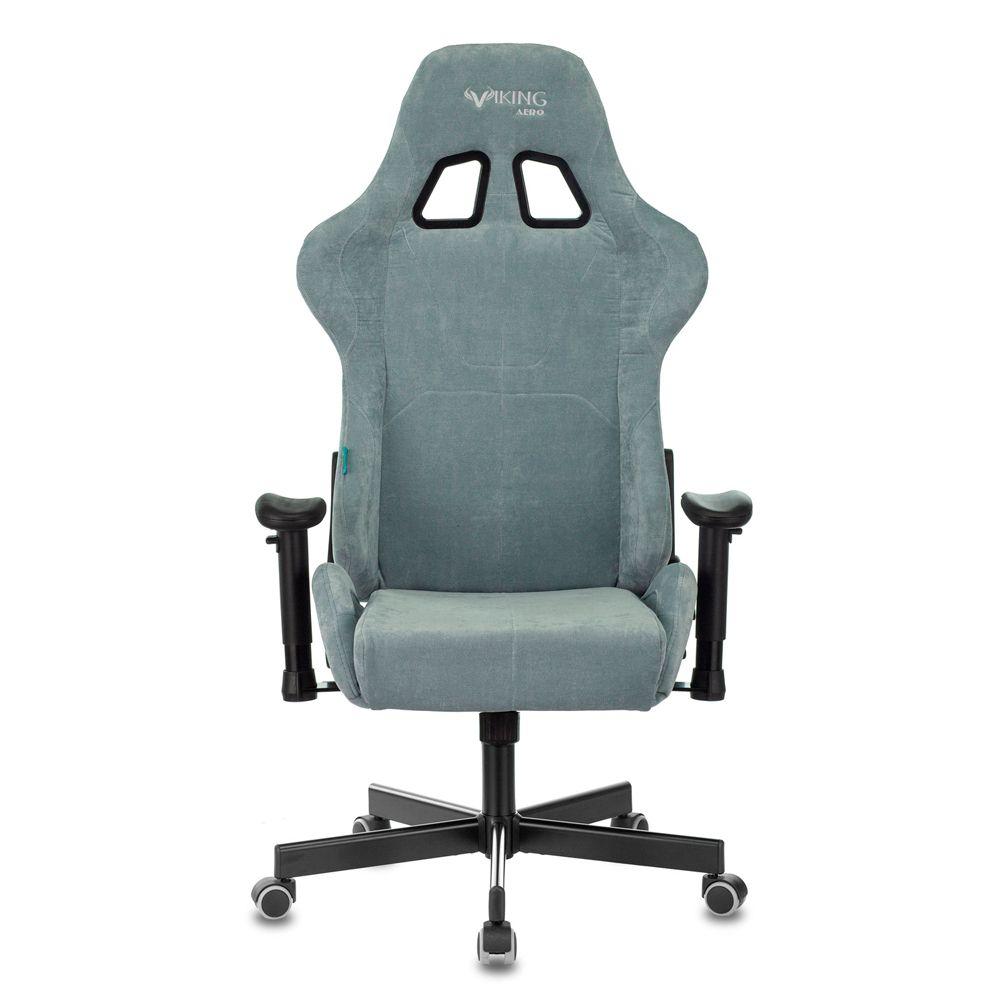 Кресло игровое Бюрократ VIKING "KNIGHT LT28 FABRIC", ткань, металл, серо-голубой  - 5