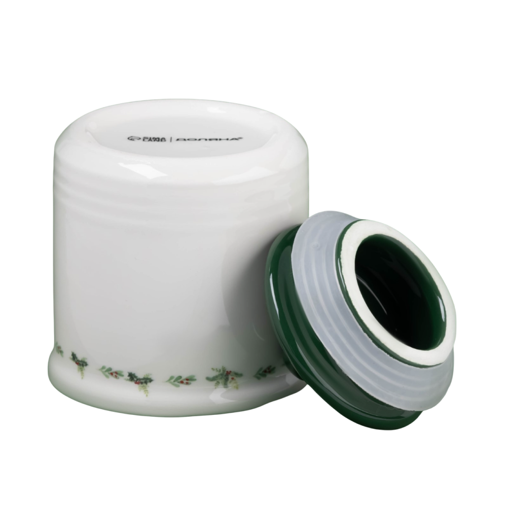 Сахарница керамическая "Приближение чуда", 150 мл, белый, зеленый - 3