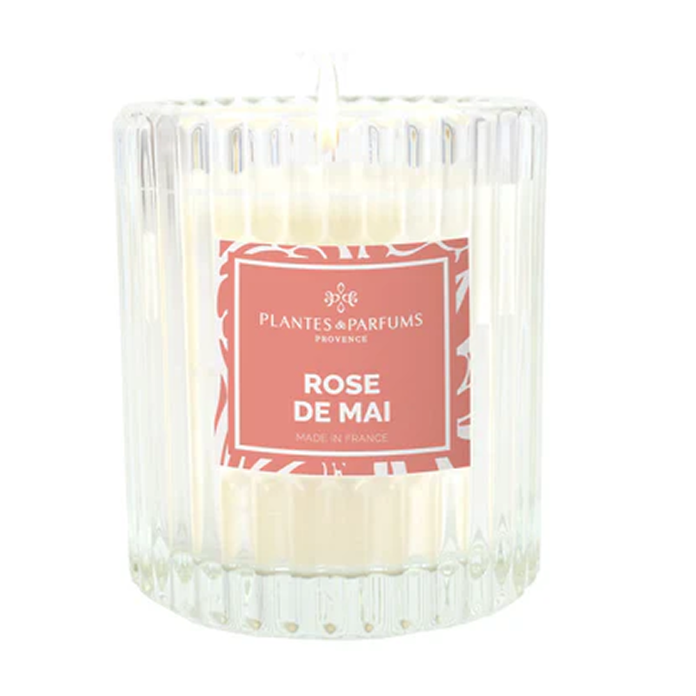 Свеча ароматическая PLANTES&PARFUMS "Rose de Mai", 180 гр., подарочная упаковка