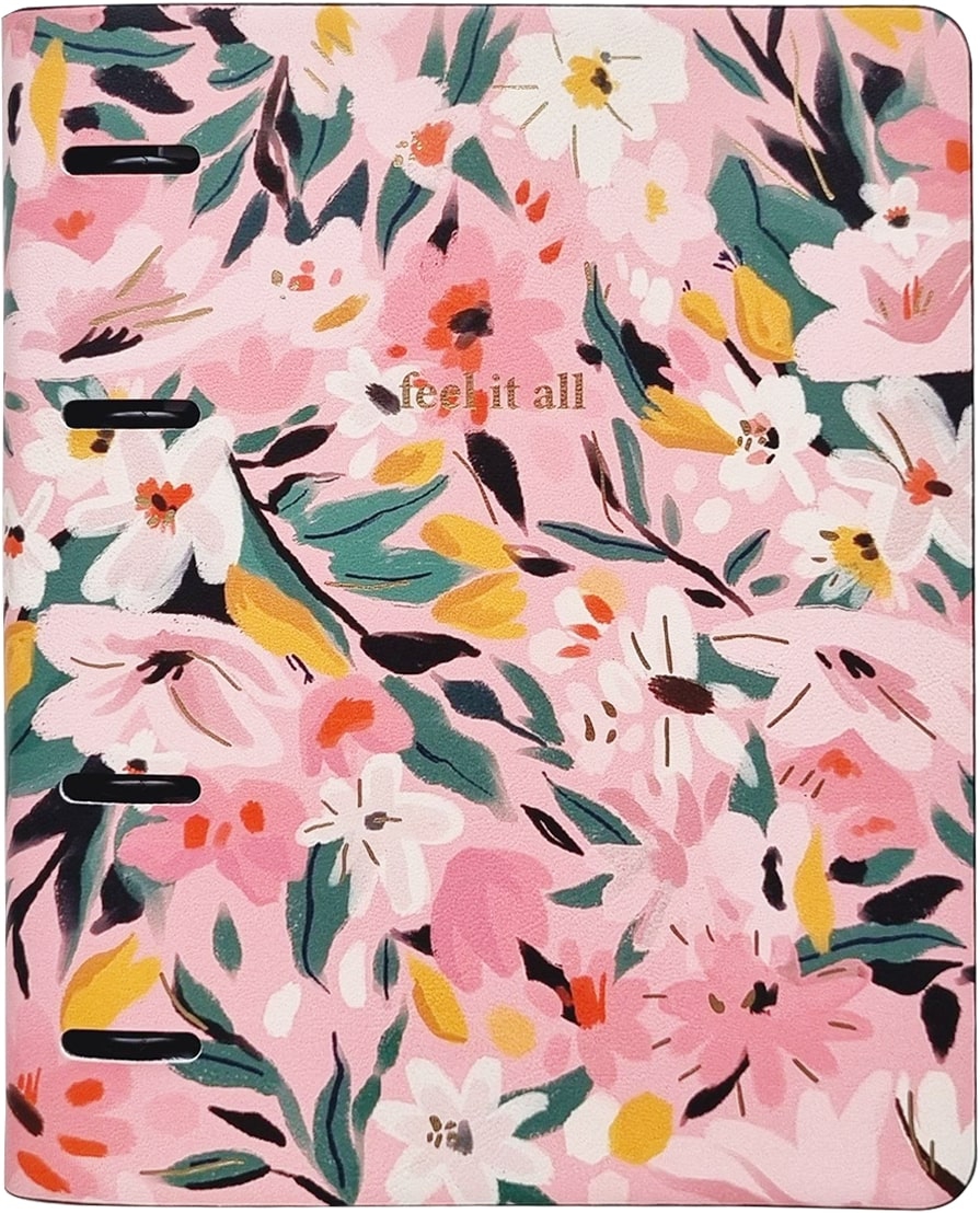 Тетрадь на кольцах "Flowers", B5, 120 листов, клетка, розовый