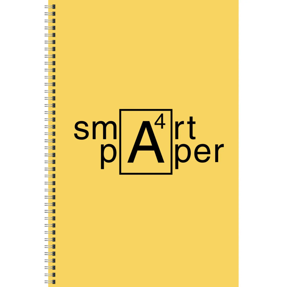 Тетрадь "Smart paper. No 4", А4, 80 листов, клетка, желтый