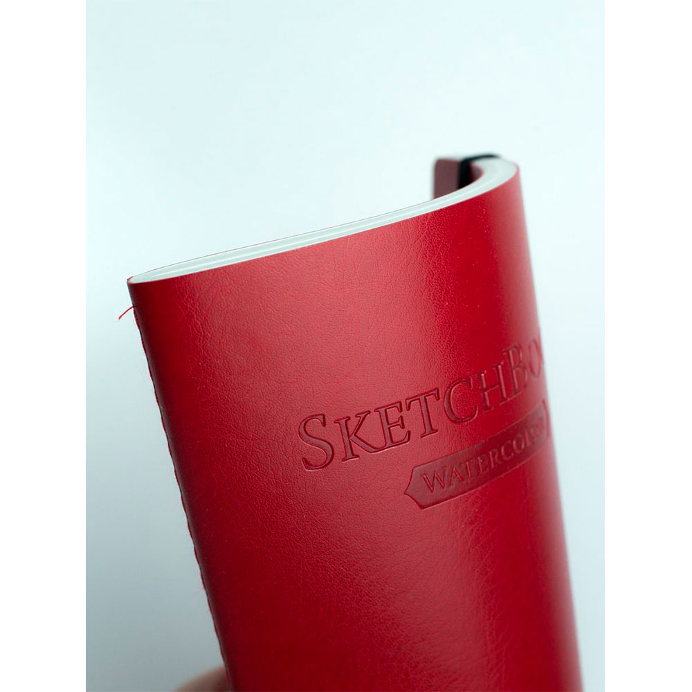 Скетчбук для акварели "Малевичъ", 14.5x19.5 см, 200 г/м2, 18 листов, красный - 7