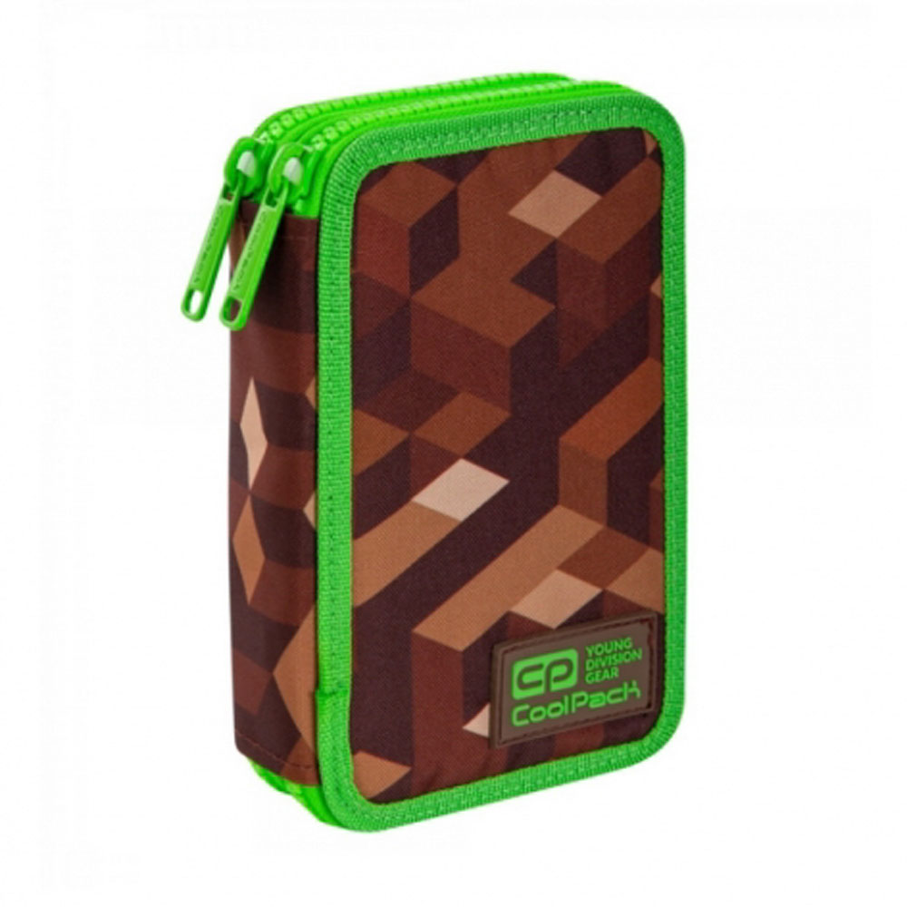 Пенал CoolPack "City jungle", 2 отделения, с наполнением