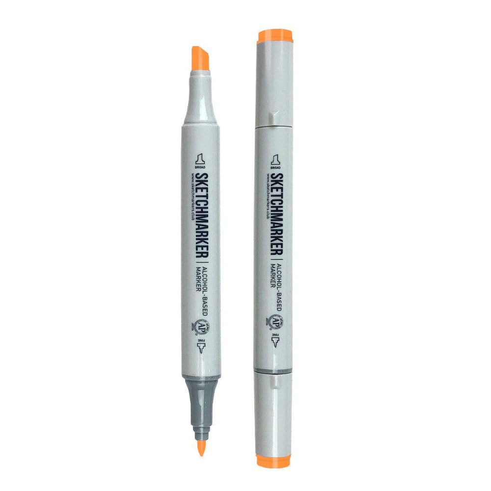 Маркер перманентный двусторонний "Sketchmarker", O52 забавный апельсин