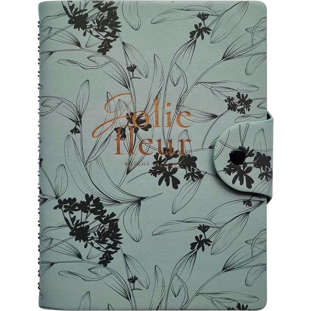 Блокнот "Fleur", А5, 96 листов, в клетку, серый