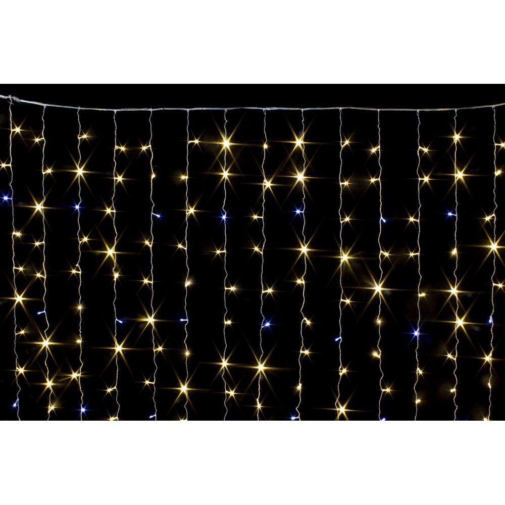 Гирлянда LED "Занавес" 2,0*2,0 м, 240 LED,  прозрачный провод, тепло-белый