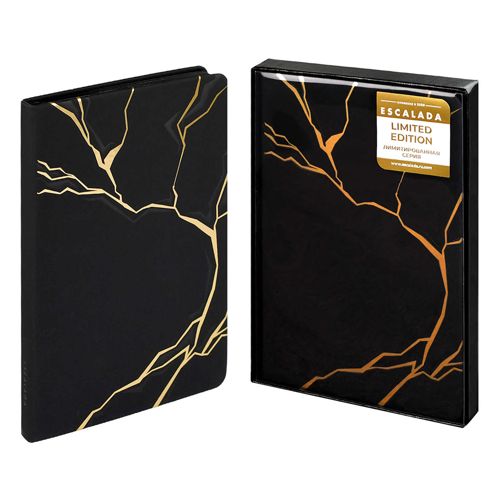 Ежедневник недатированный "Софт-тач", А5, 240 страниц, черный