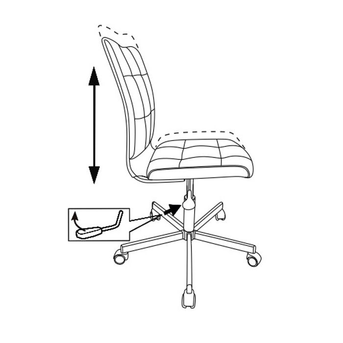 Кресло для персонала "Бюрократ CH-330M", экокожа, металл, розовый - 6