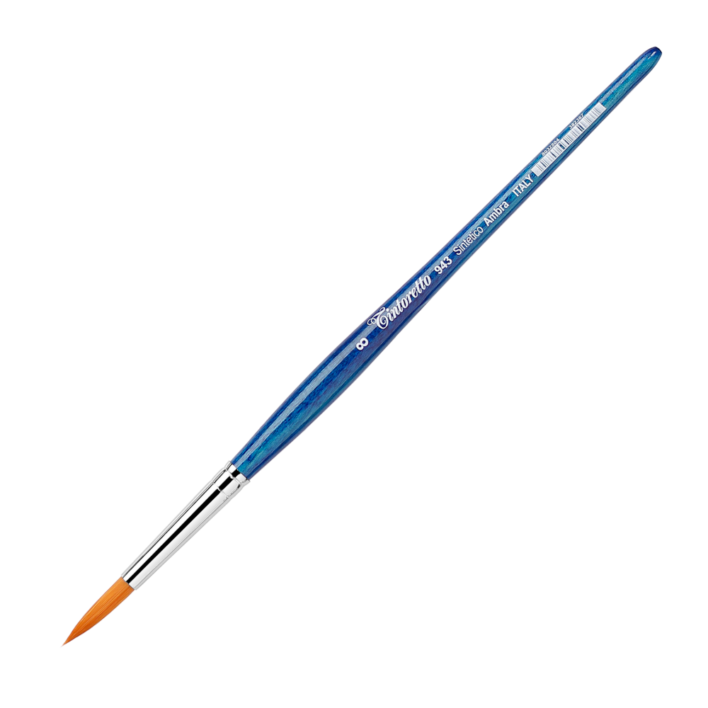 Кисть ля рисования "Tintoretto Amber", синтетика, круглая, №8