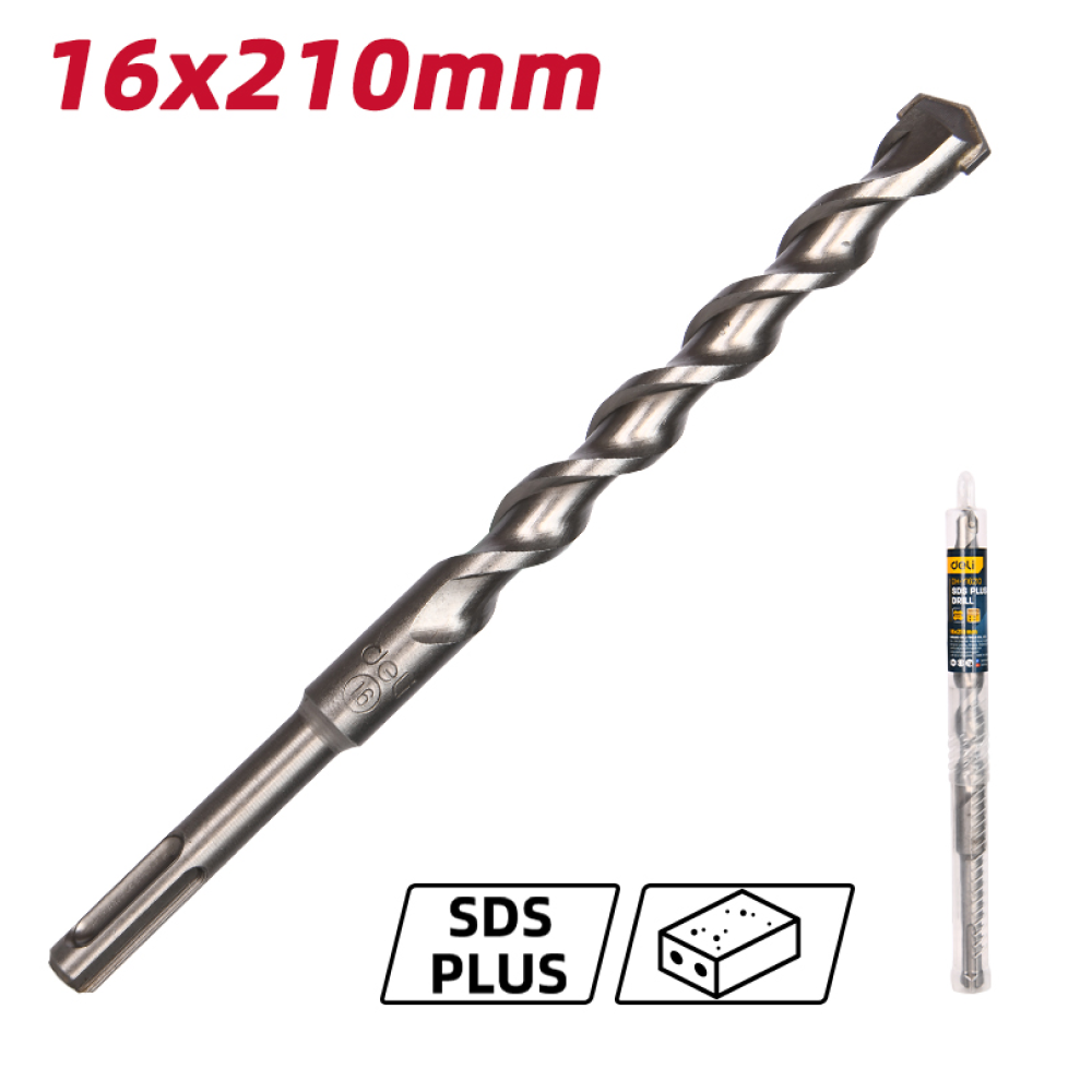 Бур по бетону Deli YS EDH-Y16210, 16 x 210 мм, SDS-PLUS