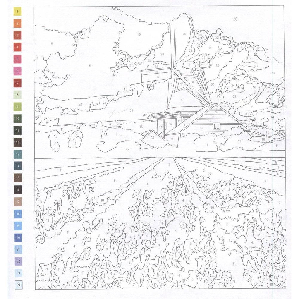 Раскраска "Картины по номерам. Вокруг мира" - 4