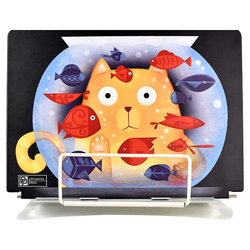 Подставка для книг "Кот с аквариумом", черный - 3