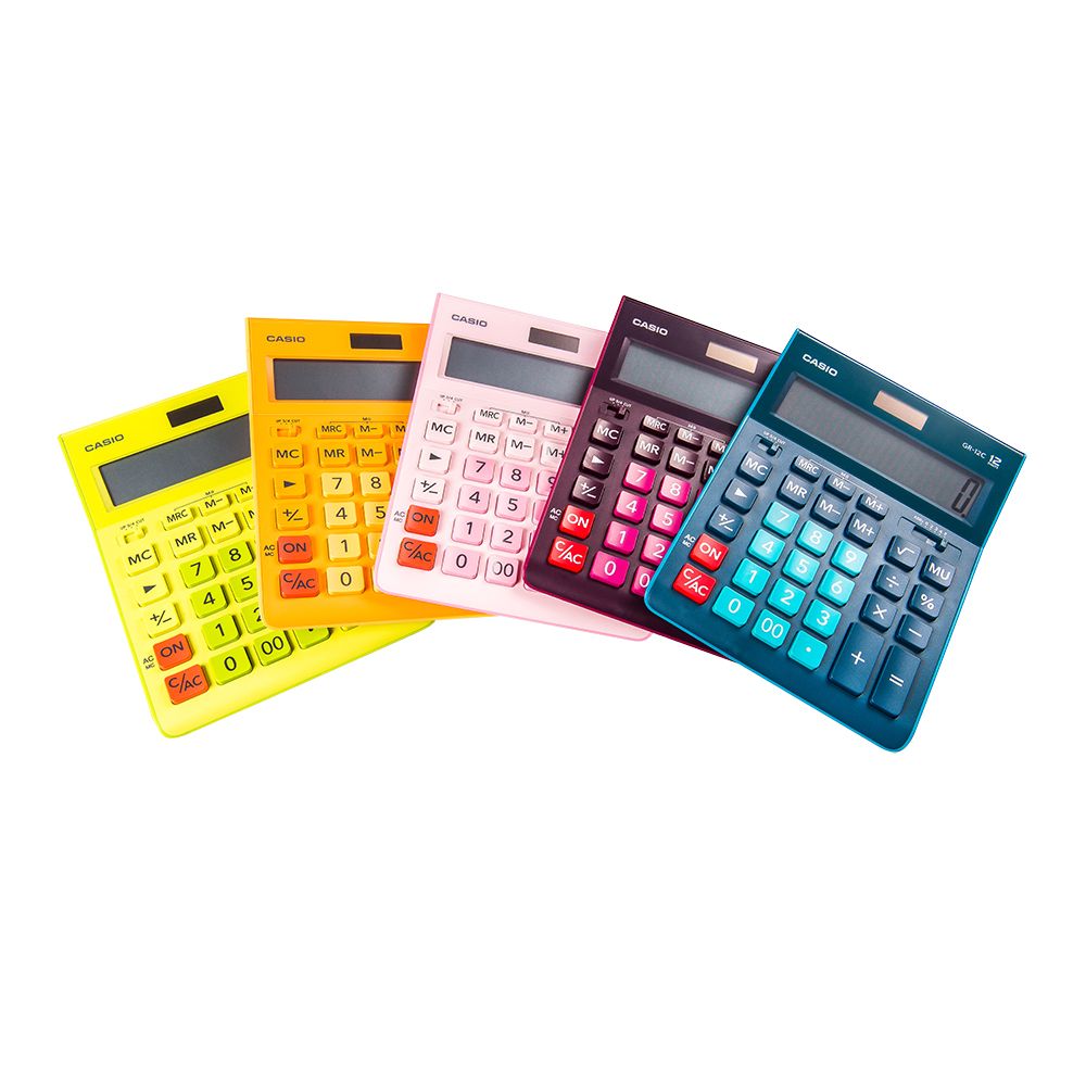 Калькулятор настольный Casio "GR-12", 12-разрядный, голубой - 3
