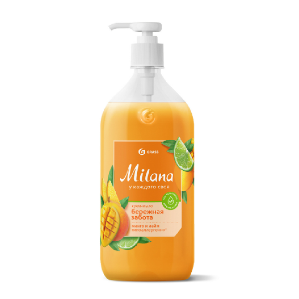 Крем-мыло "Milana", 1 л, манго и лайм