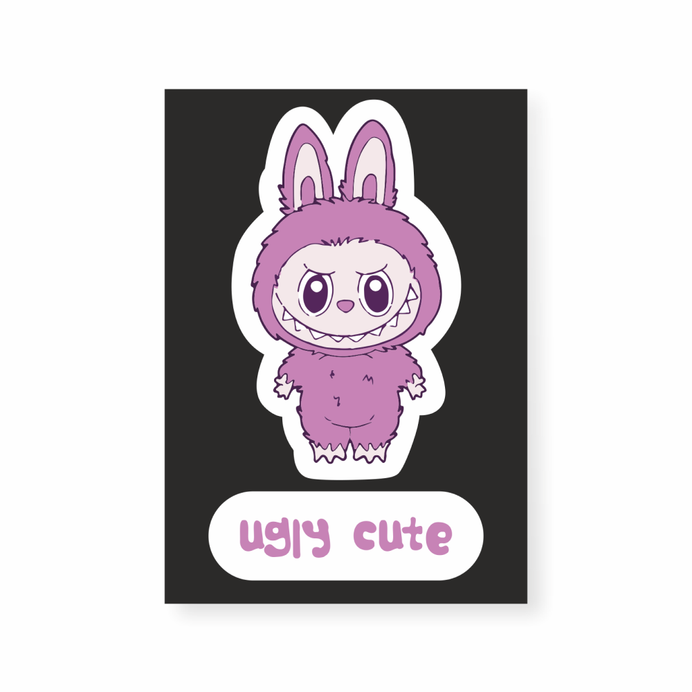 Стикер 3D "Labubu розовая"