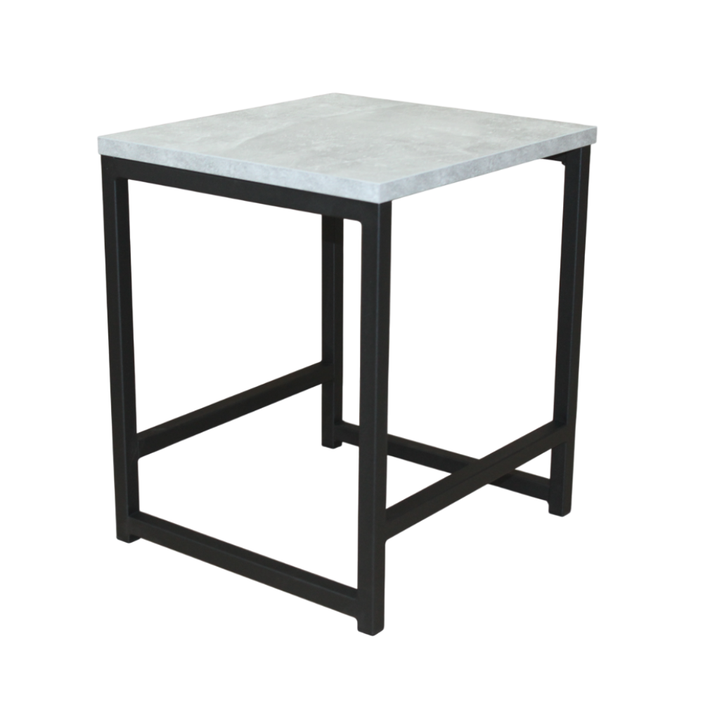 Табурет RION ALLERD, металл, ЛДСП, черный муар, Бетон