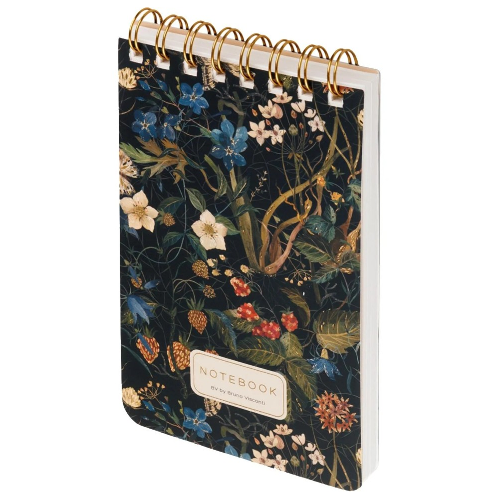 Блокнот "Flora. Лесные ягоды", В6, 100 листов, линейка, черный