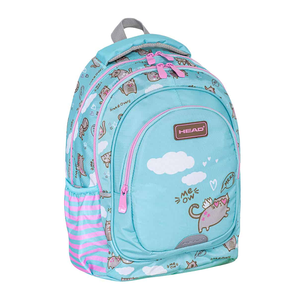 Рюкзак школьный "Meow", голубой
