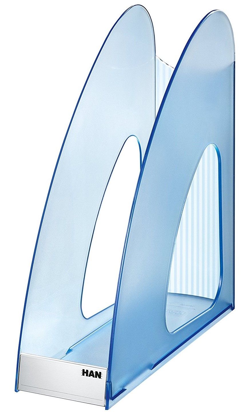 Модуль для бумаги вертикальный "Twin", прозрачный синий - 3