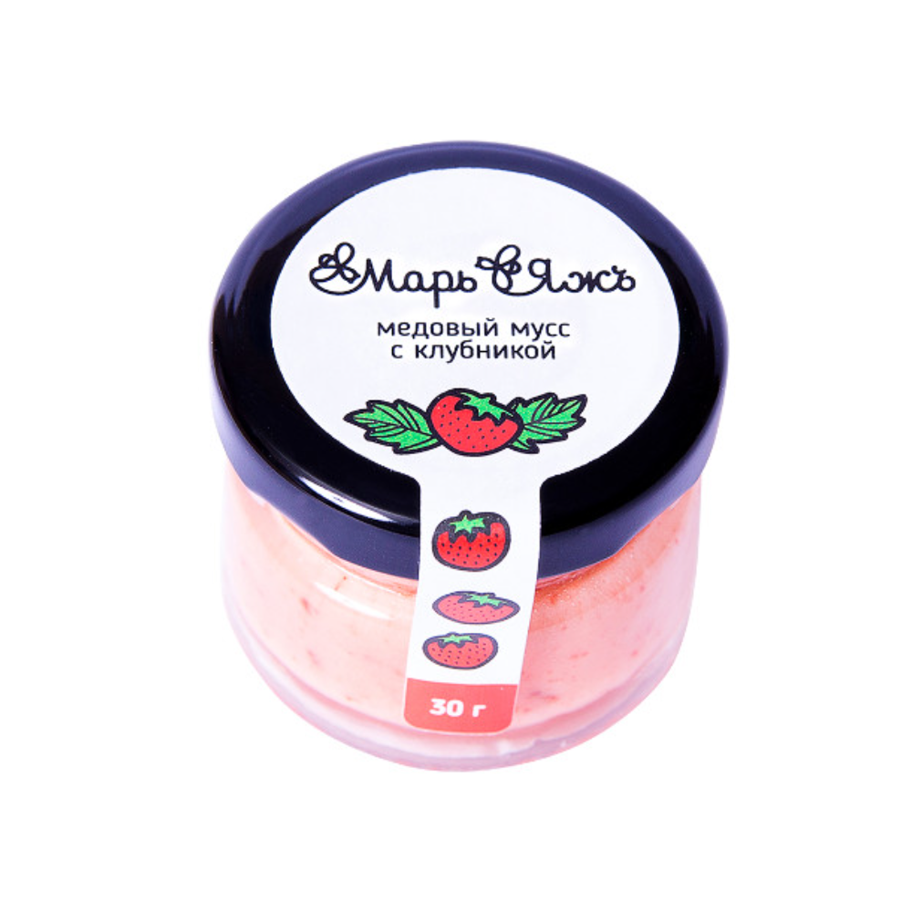 Медовый мусс "МарьЯжъ" с клубникой, 30 гр 