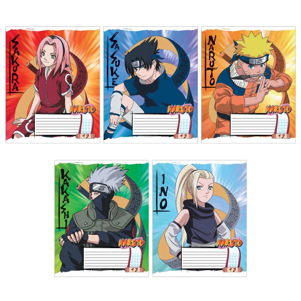 Тетрадь "Naruto", А5, 12 листов, клетка, ассорти 