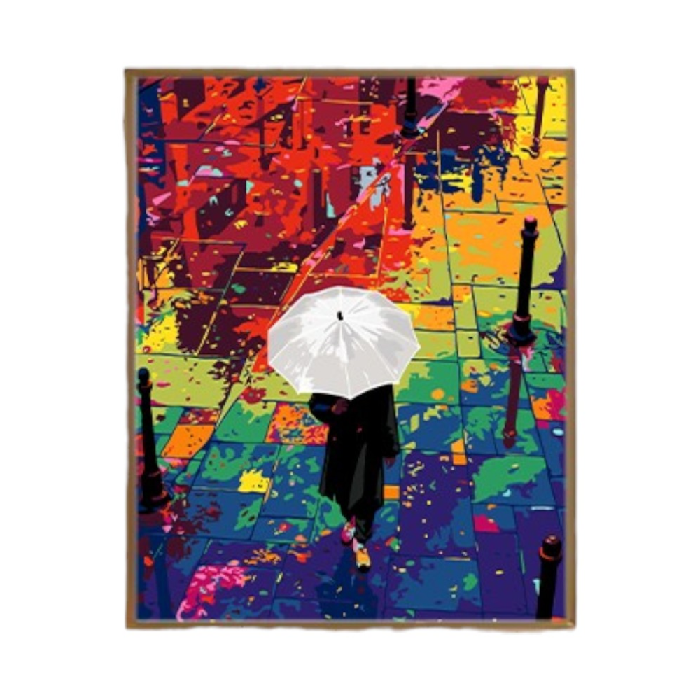 Картина по номерам "Под белым зонтом"