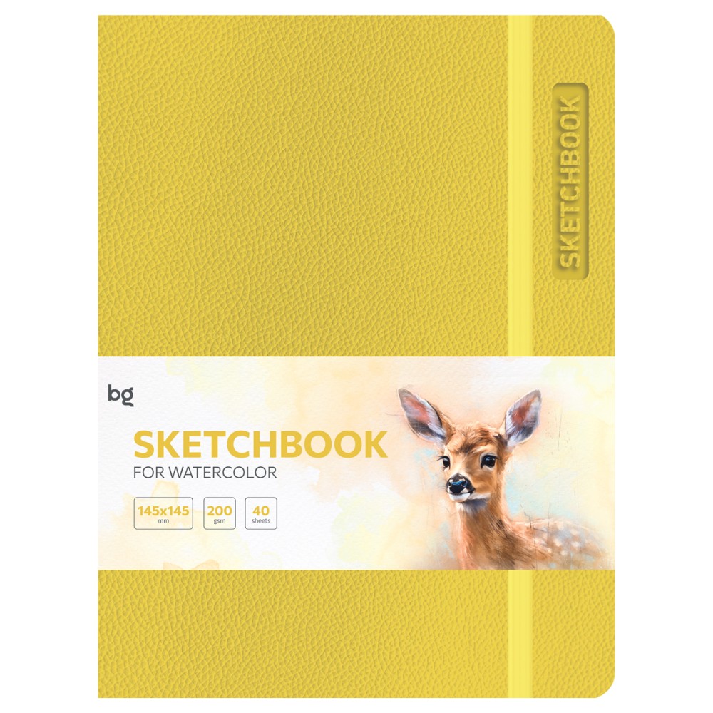 Скетчбук "Bright. Yellow", А5, 200г/м2, 40 листов, желтый