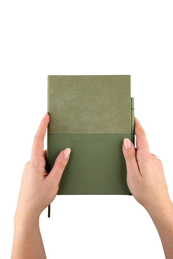 Блокнот "Стихия. Bullet Journal", А5, 80 листов, в точку, оливковый - 21