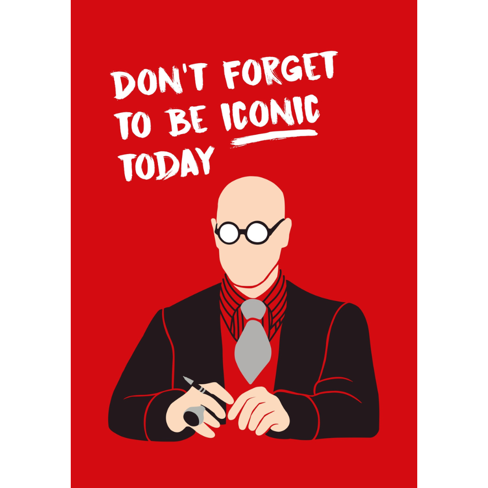 Открытка "Don't forget to be iconic today", 148х105 мм, дизайнерская