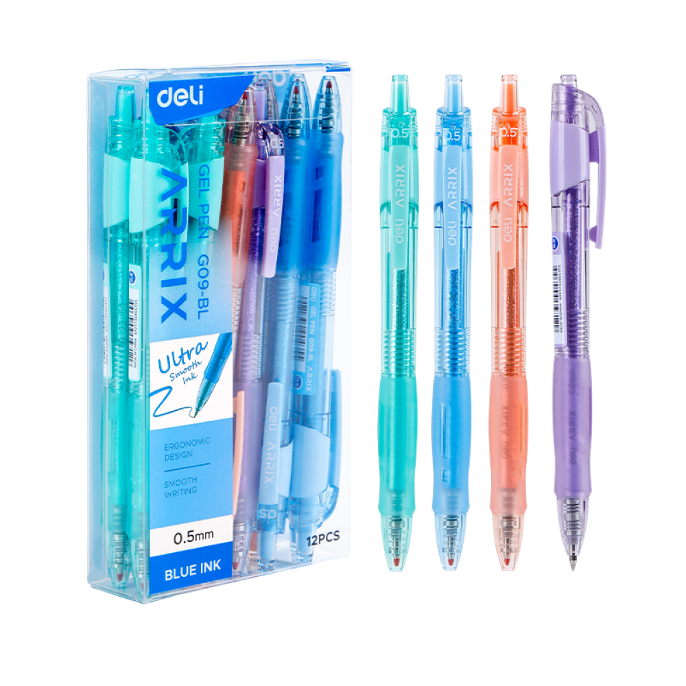 Ручка роллер "Arrix", 0.5 мм, ассорти, стерж. синий