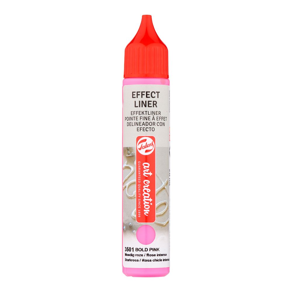 Контур декоративный "EFFECT LINER", 28 мл, 3501 розовый жирный