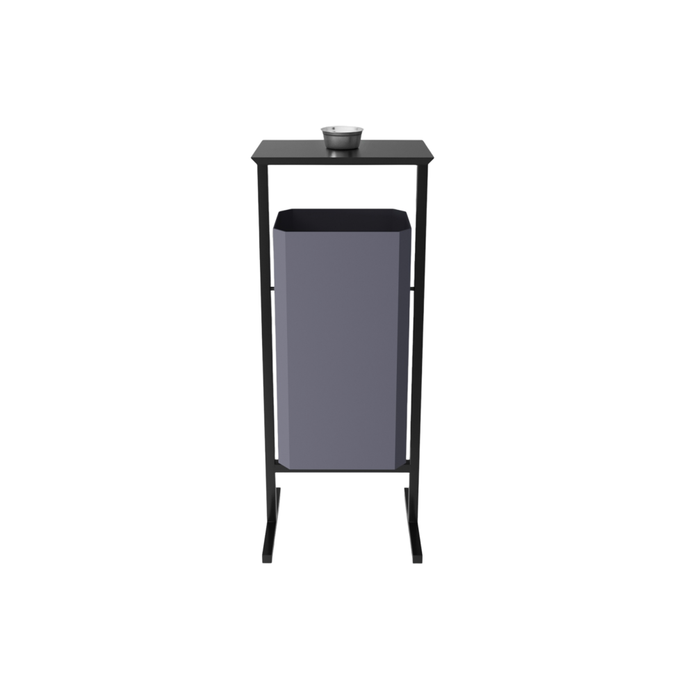 Урна уличная для мусора СТАНДАРТ с пепельницей, 50 л, металл, серый 