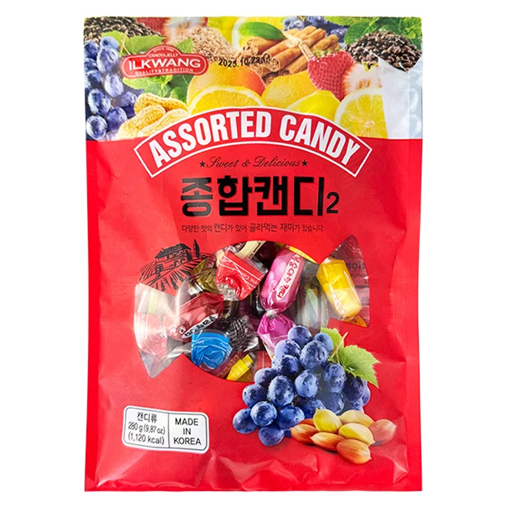 Карамель леденцовая "Ilkwang", 280 гр., ассорти