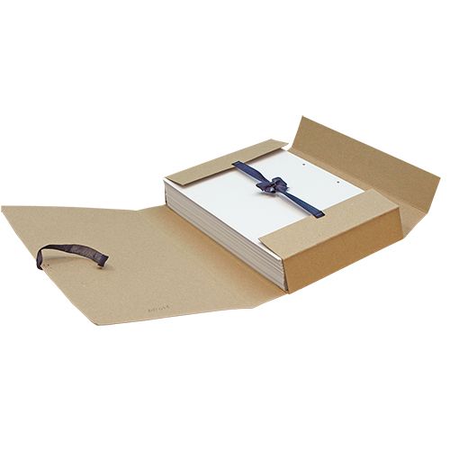 Папка для бумаг с завязками, 50 мм, 4 завязки, крафт - 2