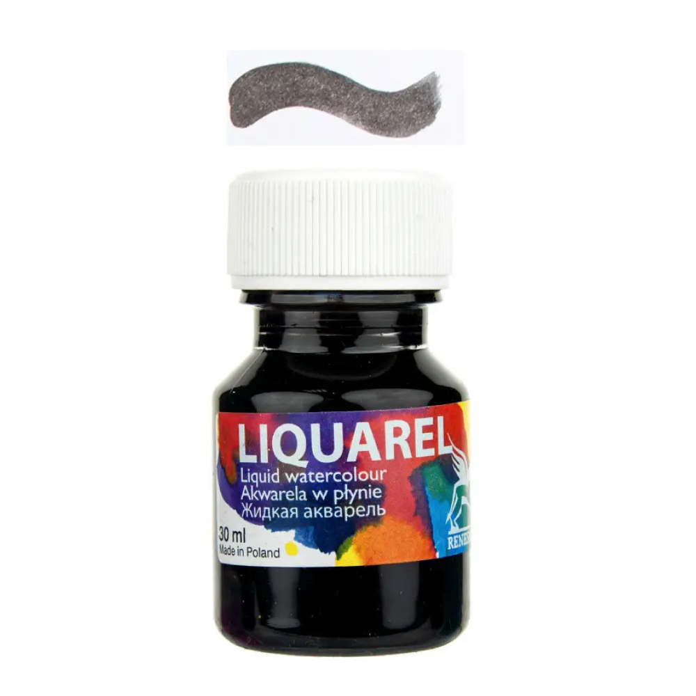 Акварель жидкая "Liquarel", 190 чёрный, 30 мл