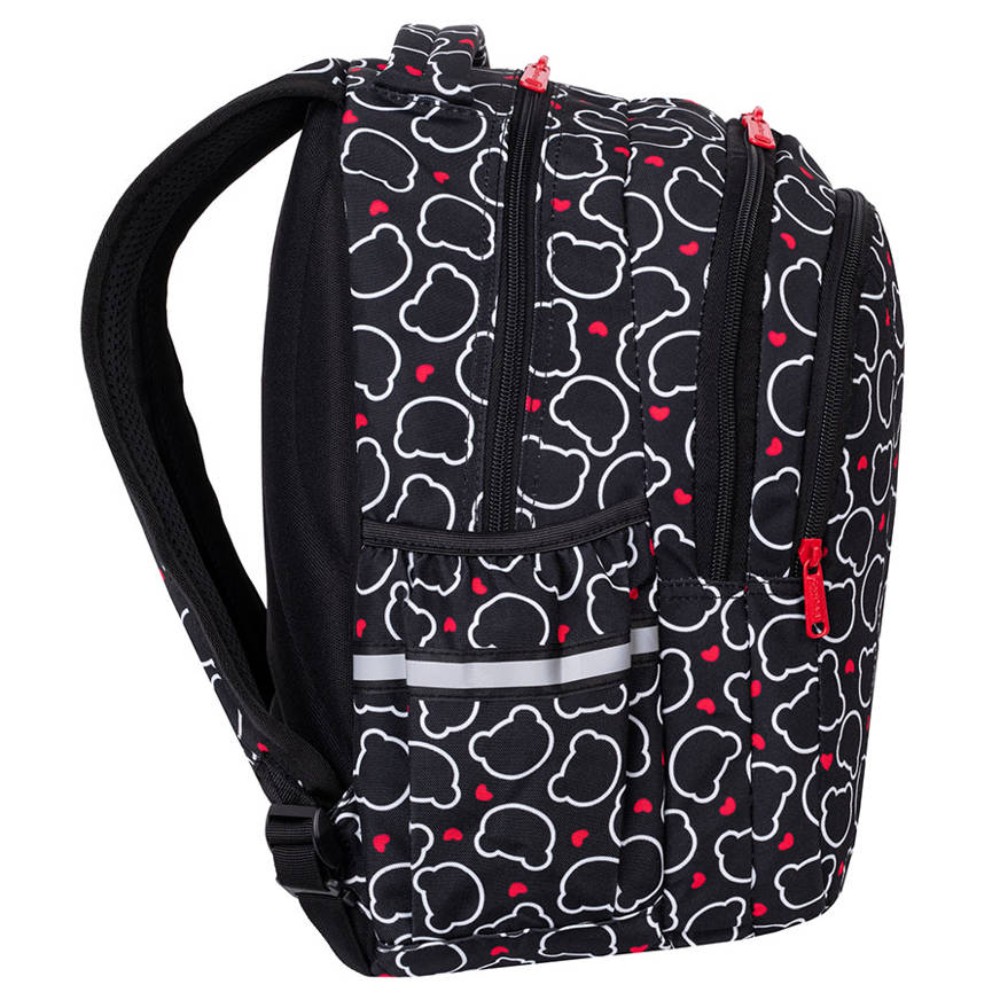 Рюкзак школьный CoolPack "Bear", S, черный, белый - 2