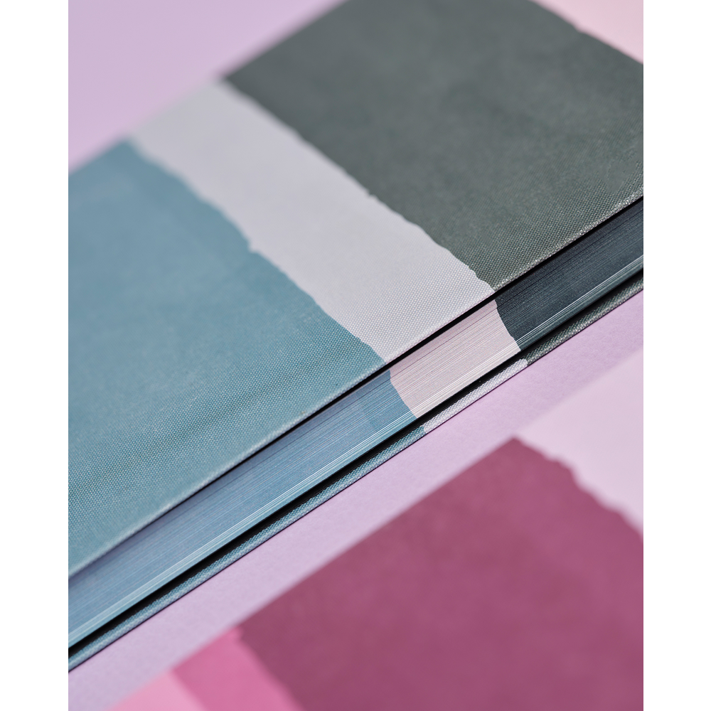 Блокнот "Stripes dusty pink", А4, 96 листов, розовый, голубой, срез разноцветный - 6