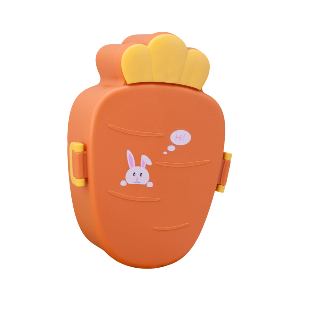 Контейнер для еды "Hi bunny carrot", пластик, оранжевый