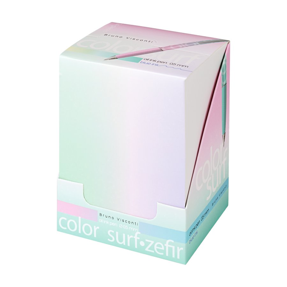 Ручка шариковая автоматическая "ColorSurf.Zefir", 0.5 мм, пластик, стерж. синий, ассорти - 4