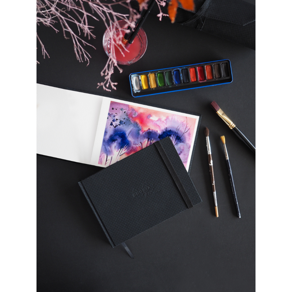 Скетчбук "Rhodia Touch", 300 г/м2, 14.8x10.5 см, 20 листов, черный