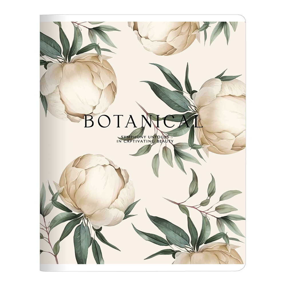 Тетрадь "Peony", A5, 48 листов, клетка, айвори