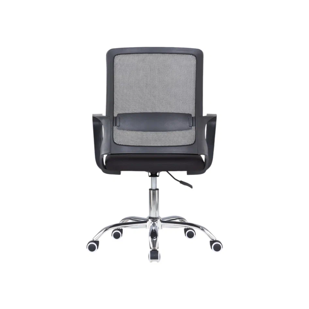 Кресло для персонала SitZone "U-0385 CH", ткань, хром, черный - 3