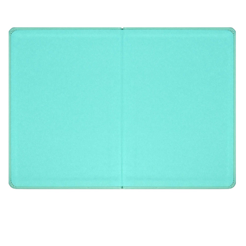 Книга записная "Бантик", А6+, 96 листов, линейка, кожзам., мятный - 3