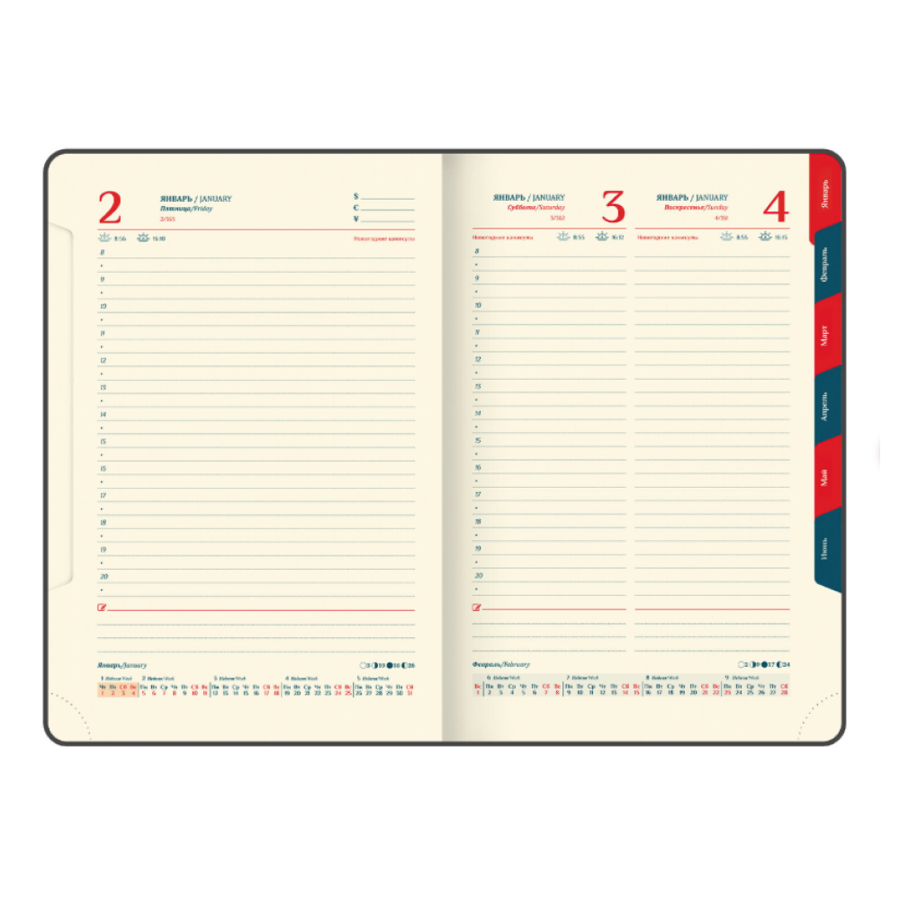 Ежедневник датированный "Vivid", В6, 336 страниц, серый, 2026 - 6