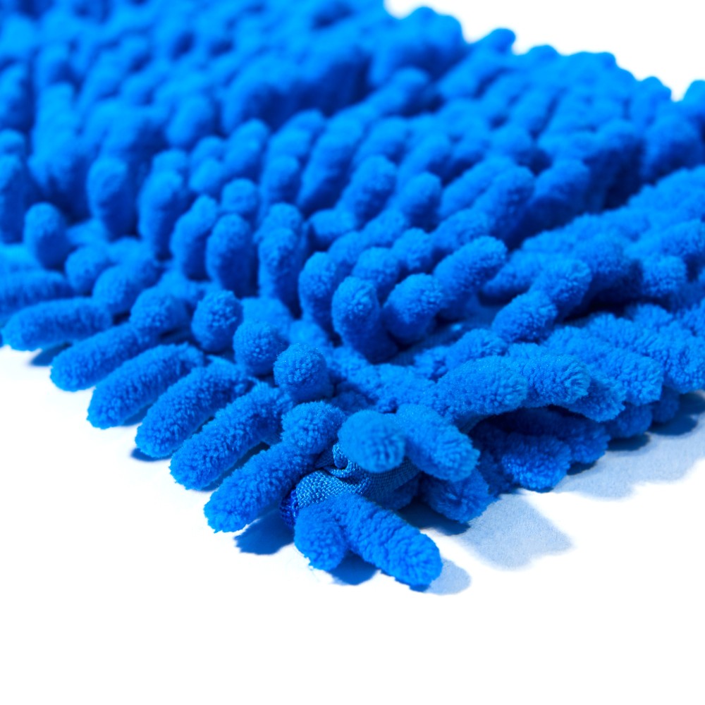 Насадка для плоской швабры 42х14 см, шенилл, на резинке, синий - 6